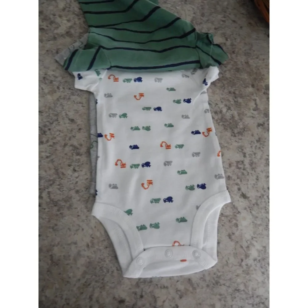 Carters Just One You 6pc Baby Boy Outfit Bundle 3M NWT Cotton Dinosaur Alligator